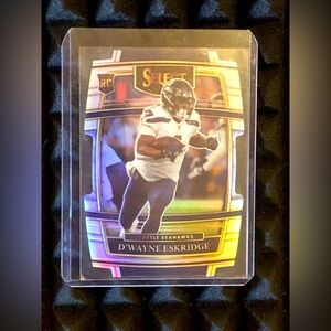D’Wayne Eskridge 2021 Panini Select Football Rookie Card-Die Cut-Seattle Seahawk